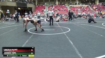 100 lbs Round 3 (6 Team) - Lincoln Valdez, Midwest Elite vs Andrew York, The Untouchables