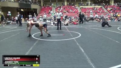 100 lbs Round 3 (6 Team) - Lincoln Valdez, Midwest Elite vs Andrew York, The Untouchables