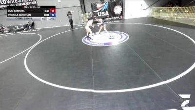 125 lbs Cons. Semis - Zoe Zamora, Bloodline Wrestling vs Presila Quistian, Manteca Cobras Wrestling Club