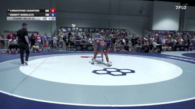 79 kg Champ. Rd Of 32 - Christopher Crawford, Indiana RTC vs Emmitt Sherlock, Cavalier Wrestling Club