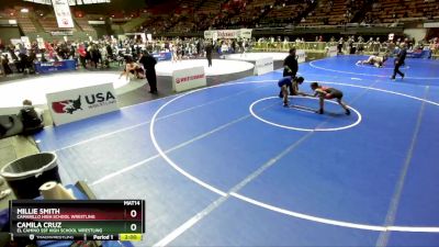 120 lbs Champ. Round 1 - Millie Smith, Camarillo High School Wrestling vs Camila Cruz, El Camino SSF High School Wrestling