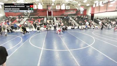 71-78 lbs Round 2 - Bridger Sessions, Uintah Wrestling vs Makana`okalani Fernandez, West Jordan Wresting Club