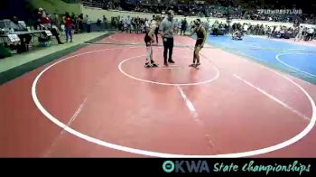 86 lbs Quarterfinal - Jaden Potter, Clinton Youth Wrestling vs Kolson Seachris, Bristow Youth Wrestling