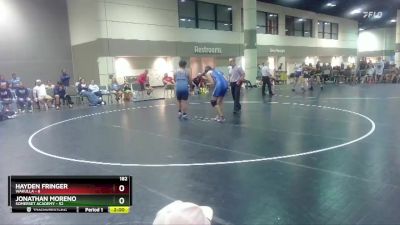 182 lbs Round 5 (6 Team) - Jonathan Moreno, Somerset Academy vs Hayden Fringer, Wakulla