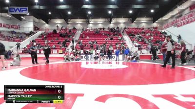 100 lbs Cons. Round 2 - Marianna Galvan, Lubbock Cooper vs Madden Talley, HARRAH