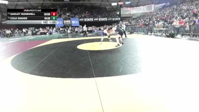 Boys 1B/2B 215 Quarterfinal - Cole Snider, Wilbur-Creston vs Oakley Bonewell, Okanogan