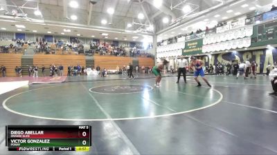 285 lbs Quarterfinal - Victor Gonzalez, Poway vs Diego Abellar, Orange Glen