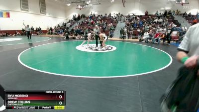 132 lbs Cons. Round 3 - Ryu Moreno, Worland vs Drew Collins, Cheyenne East