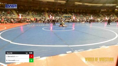 70 lbs Quarterfinal - Isaac Benedict, Sebolt Wrestling Academy vs Brooks Horwath, Team Donahoe