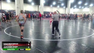 106 lbs Round 3 (6 Team) - Colin Broxterman, Ohio Titan Gold vs Alexander Moody, Carolina Exteme Blue