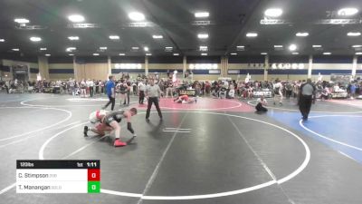 120 lbs Round Of 16 - Cooper Stimpson, 208 Spartans vs Thaddeus Manangan, Gold Rush Wr Acd