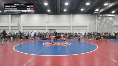 115 lbs Quarters - Sarah Vehar, Level Up Wrestling Center vs Payton Gaines, Well Trained
