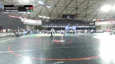 Girls 2A 100 lbs Cons. Round 3 - Miley Johnson, Fife (Girls) vs Alexa Phillips, Mark Morris (Girls)