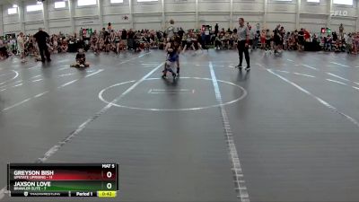 52 lbs Round 6 (8 Team) - Greyson Bish, Upstate Uprising vs Jaxson Love, Brawler Elite