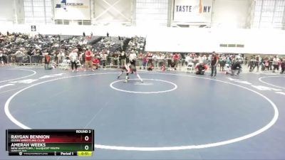 72-73 lbs Round 3 - Raygan Bennion, Olean Wrestling Club vs Amerah Weeks, New Hartford / Sauquoit Youth Wrestling