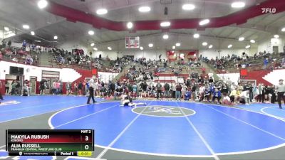 125 lbs Champ. Round 2 - Alia Russell, Franklin Central Wrestling Club vs Makyila Rubush, Kokomo