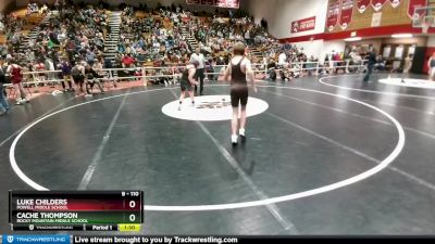 110 lbs Semifinal - Luke Childers, Powell Middle School vs Cache Thompson, Rocky Mountain Middle School