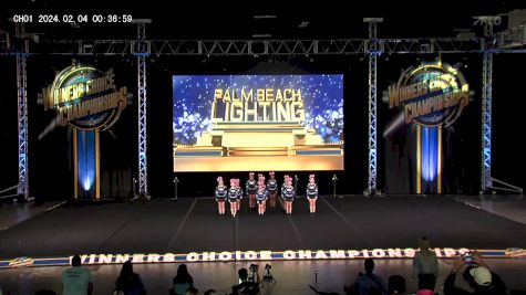 Palm Beach Lightning - Black Ice [2024 Mini Level 1 D1 USASF Cheer-Elite Saturday - Day 1] 2024 Winner's Choice Championships - Ft. Lauderdale