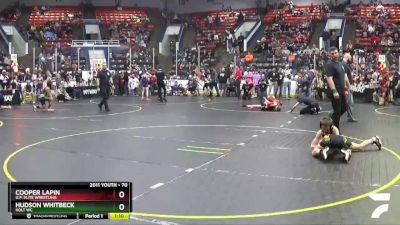 70 lbs Quarterfinal - Cooper LaPin, U.P. Elite Wrestling vs Hudson Whitbeck, Holt WC