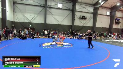 127 lbs Quarterfinal - Jayde Coleman, WA vs Karianne Baldwin, WA