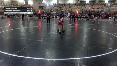 100 lbs 5th Place Match - Noah Collins, Clinton Dragon Youth Wrestling vs Robert Florence, Nashville Catholic Wrestling