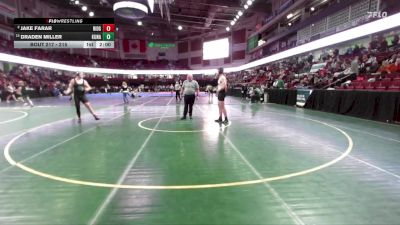 215 lbs Champ. Round 2 - Draden Miller, Kuna vs Jake Farar, Ridgevue