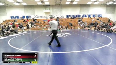 157 lbs Quarters & 1st Wb (16 Team) - Islam Abdullaeu, Sierra College vs Demarcus Turner, Modesto Junior College