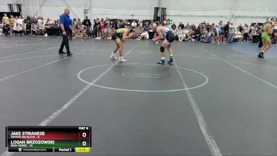 120 lbs Semis (4 Team) - Jake Strianese, Savage WA Black vs Logan Brzozowski, Iron Horse