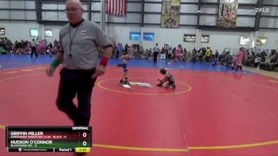 45 lbs Semis (4 Team) - Griffin Miller, DARKHORSE WRESTLING CLUB - BLACK vs Hudson O`Connor, BLACKHAWK WC