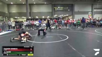 110 lbs Quarterfinal - Tucker Verbeck, Maize vs Aj Ward, Bobcat