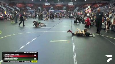 58 lbs Semifinal - Hanna Hensen, Michigan Revolution vs Ava Santibanez, Waverly Lions