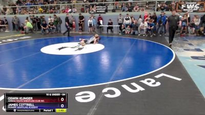 84 lbs Semifinal - James Cottrell, Pioneer Grappling Academy vs Oswin Klinger, Juneau Youth Wrestling Club Inc.