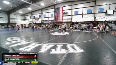 75 lbs Cons. Round 2 - Isabella Moody, Sanderson Wrestling Academy vs Ellie Worwood, JWC