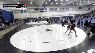120 lbs Cons. Round 4 - Savannah Gutierrez, Costa Training Center vs Alejandra Suarez, South Hills High School Wrestl