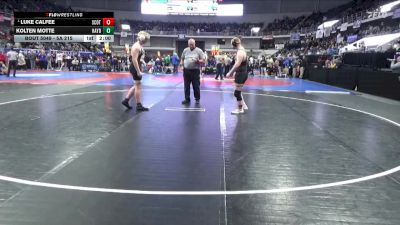 5A 215 lbs Quarterfinal - Luke Calfee, Scottsboro vs Kolten Motte, Hayden