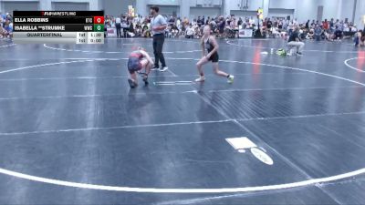 92-100 lbs Quarterfinal - Ella Robbins, Bison Takedown Club vs Isabella **Strumke, Williamsburg Wrestling Club