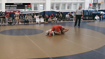 157 lbs Quarterfinal - Benny Rodgers, Cornell vs Cody Hamilton, Clarion