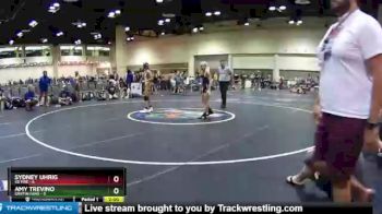 107 lbs Round 5 (10 Team) - Amy Trevino, Griffin Fang vs Sydney Uhrig, SD Fire