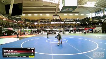 112 lbs Cons. Semi - Vash Bundy, Eagle River High School vs Gabriel Crockett, Colony High School