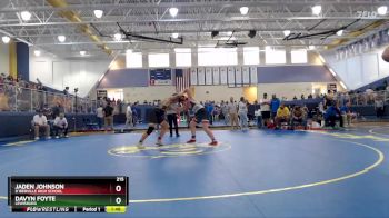 215 lbs Semifinal - Jaden Johnson, D`Iberville High School vs Davyn Foyte, Lewisburg