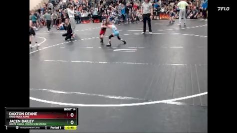 49 lbs Quarterfinal - Daxton Deane, Hard Rock Rams vs Jacen Bailey, White Knoll Youth Wrestling