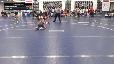 100 lbs 3rd Place - Jocelyn Adkins, Cabell MIdland-WV vs Carly Jox, Mt. Lebanon