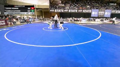 Girls 3A 120 lbs Champ. Round 1 - Olivia Vignere, University (Girls) vs Camille Alfonse, Shorecrest (Girls)