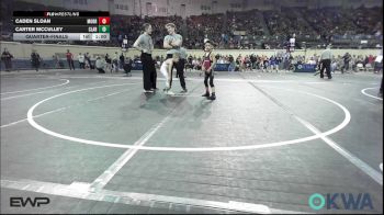 46 lbs Quarterfinal - Caden Sloan, Morrison Takedown Club vs Carter Mcculley, Claremore Wrestling Club