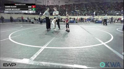 46 lbs Quarterfinal - Caden Sloan, Morrison Takedown Club vs Carter Mcculley, Claremore Wrestling Club