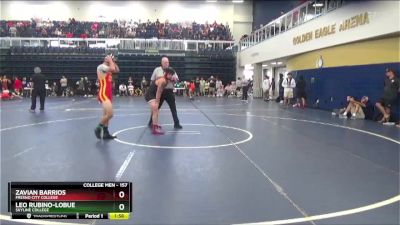 157 lbs Cons. Round 2 - Leo Rubino-Lobue, Skyline College vs Zavian Barrios, Fresno City College