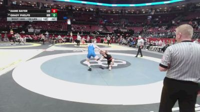 138 lbs 3rd Place Match - Daine Bayer, Liberty Center vs Grady Phelps, Riverdale