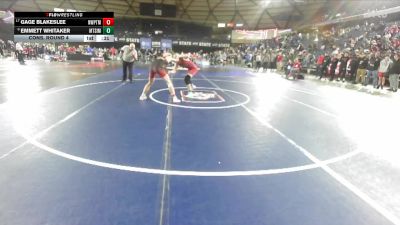 Boys 4A 165 lbs Cons. Round 4 - Emmett Whitaker, Mt. Si vs Gage Blakeslee, Newport (Bellevue)