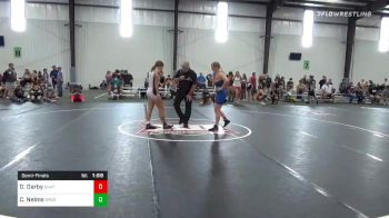 132 lbs Semifinal - Dakota Darby, Unattached vs Cassidy Nelms, Spartan Mat Club