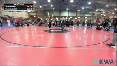 75 lbs Semifinal - Lyrik Womack, Marlow Outlaws vs Kyler Clement, Madill Takedown